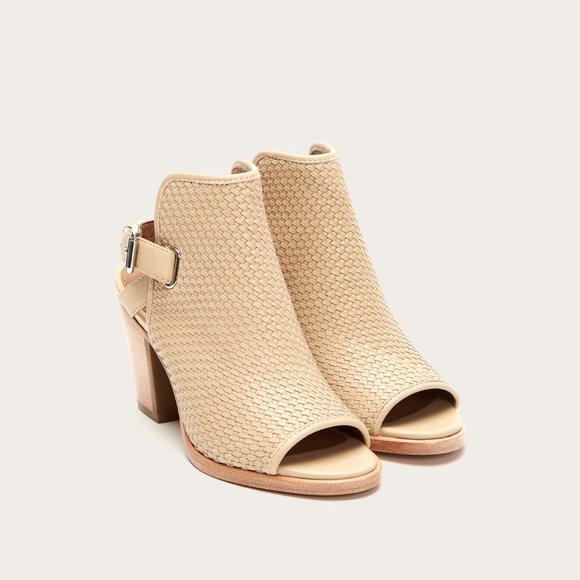 NIB Frye Dani Woven Shield Bootie in Cream size 11 - Picture 2 of 5